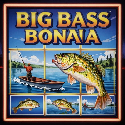 Big Bass Bonanza Slot mit Angel-Motiv und gro&szlig;em Fisch
