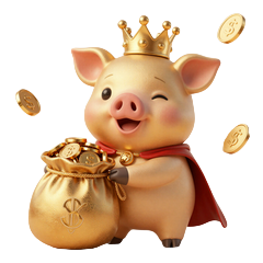 Buzzer der Schwein-K&ouml;nig winkt herbei